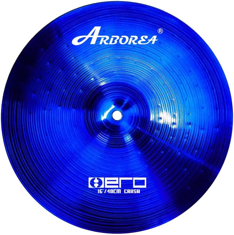 Arborea Cymbal Pack for Drum 7 pcs Blue Hero Series Include 14"Hihats 16"Crash 20"Ride Bonus 10" Splash 16"Ozone Stacker 18" China Cymbal Free Cymbal Bag - Image 3